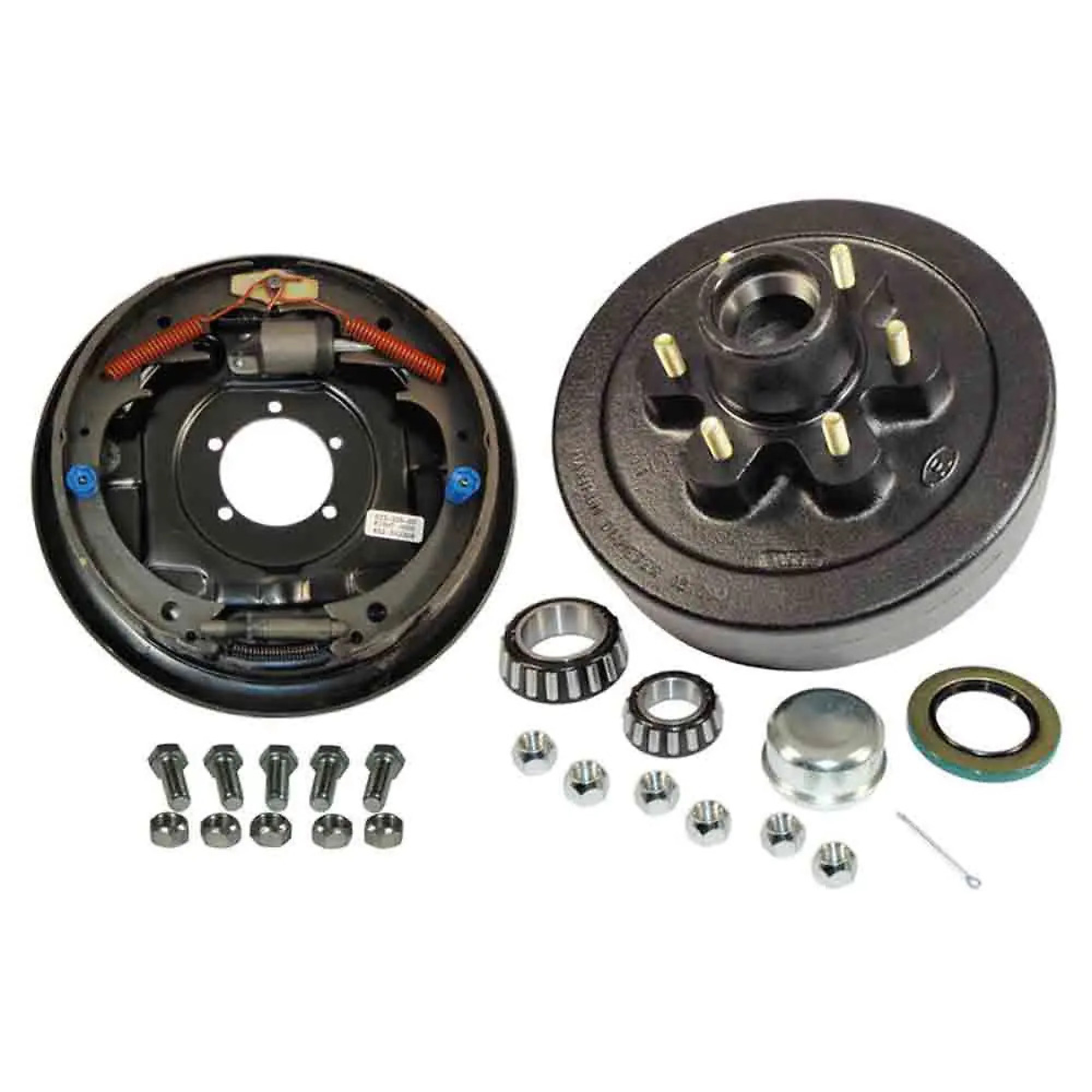 Rigid Hitch, Hydraulic Drum Brake Kit, Passenger Side, 12in, 6-Bolt on 5.5 inch Circle, Model# BPH1206HR